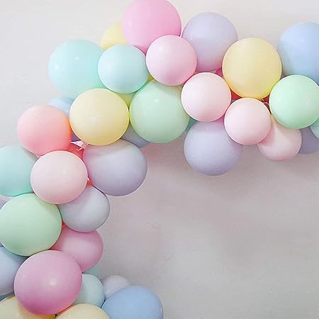 Pack 50pcs MACARON 12 Inch Balloons Latex Balloons Color Party Balloons for Birthday Party Festival Decorations